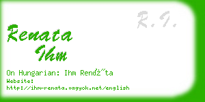 renata ihm business card